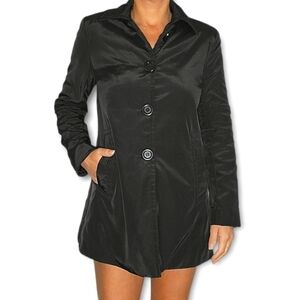 Jones New York All Seasons Jacket Size Small Black Button Up Satin Lining